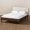 Baxton Studio Mitchell Wood Beige Dark Metal Queen Size Platform Bed 136-7353 - alternate 8